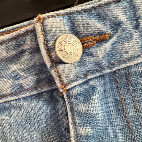 Madewell Curvy 90's Straight Jeans Denim Blue High Rise Zip Button Pocket Sz 29 - Picture 2 of 7